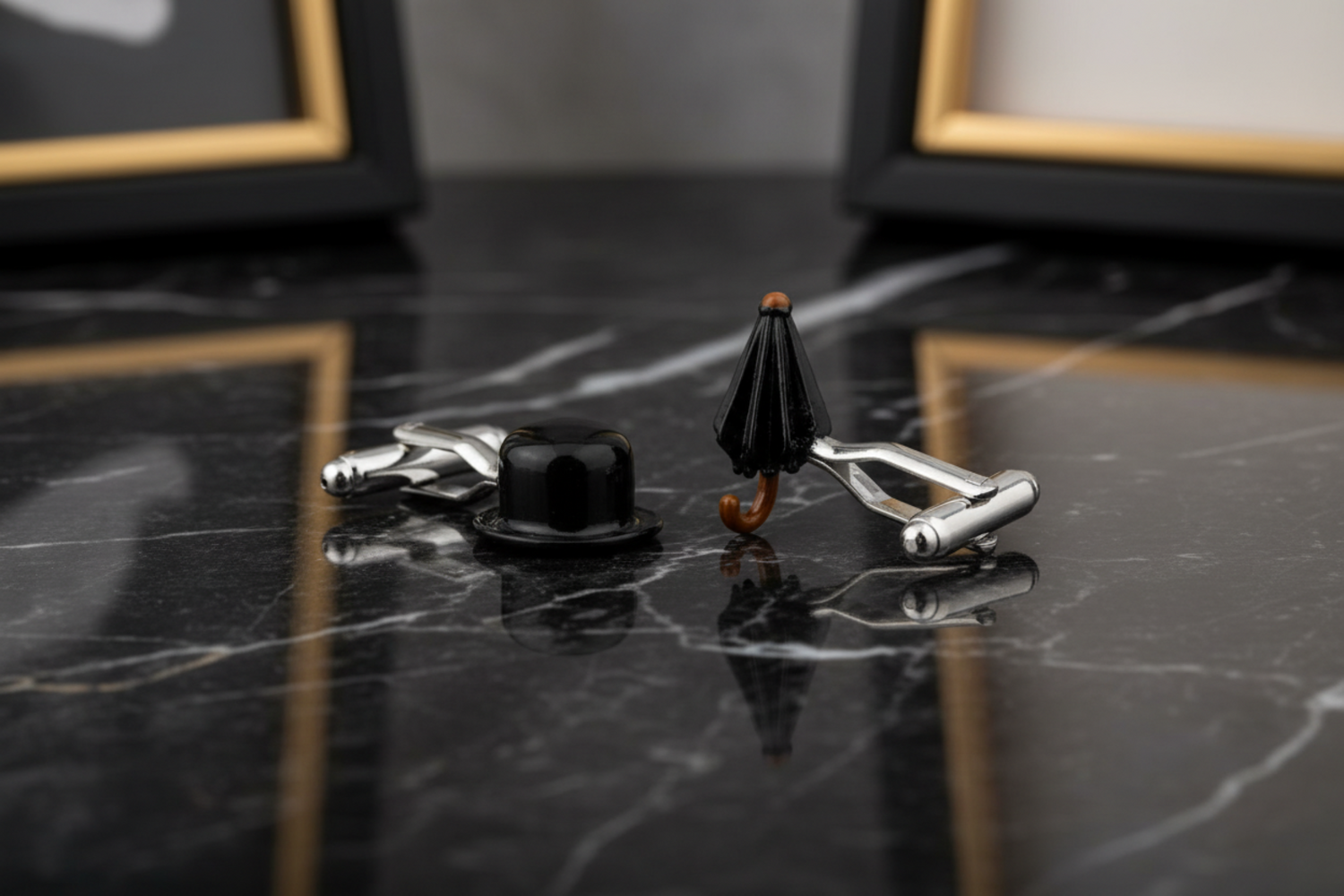 View 2 Hat and Umbrella Cuff-links