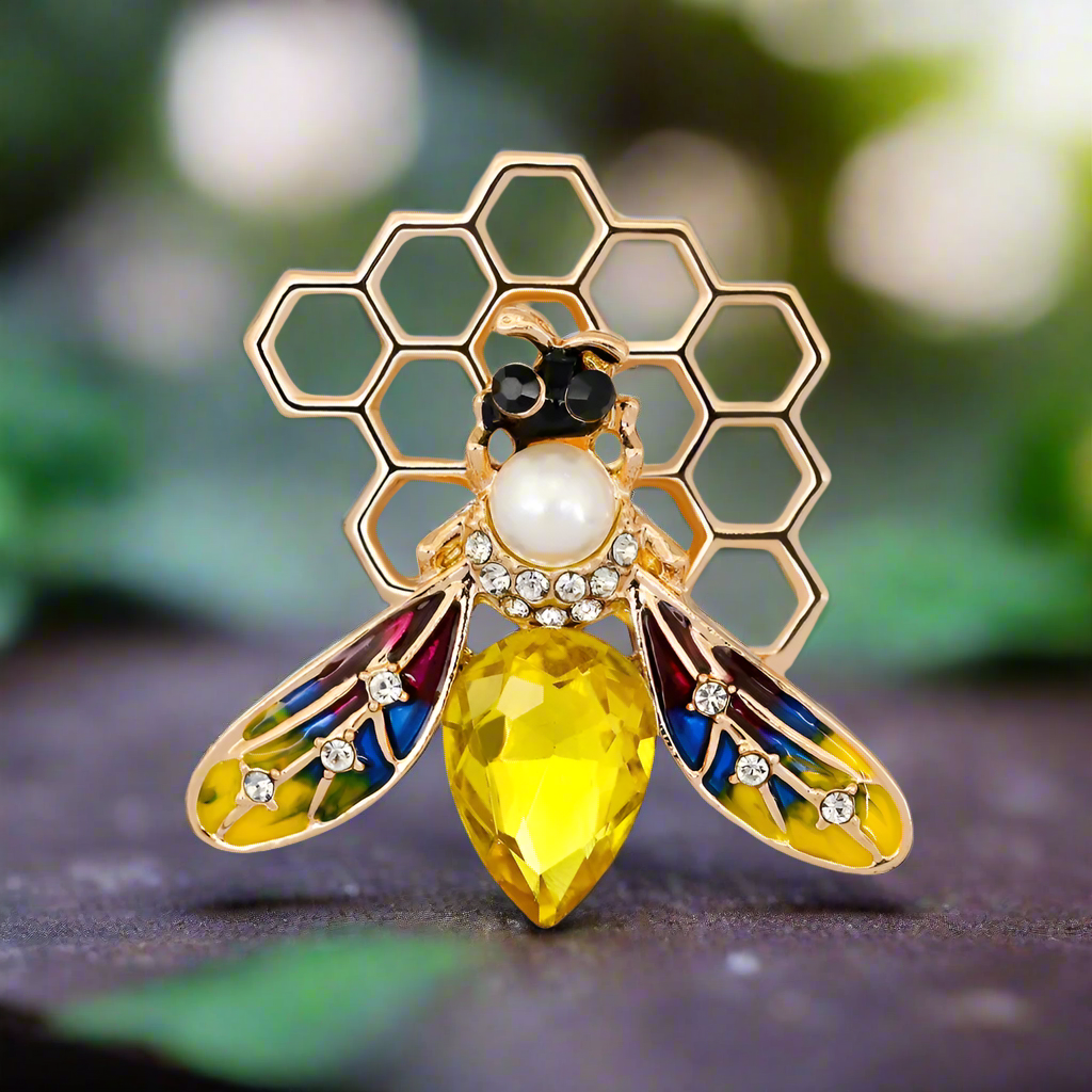  Honeycomb Bee Lapel Pin