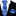 Blue Thin Tie and Square