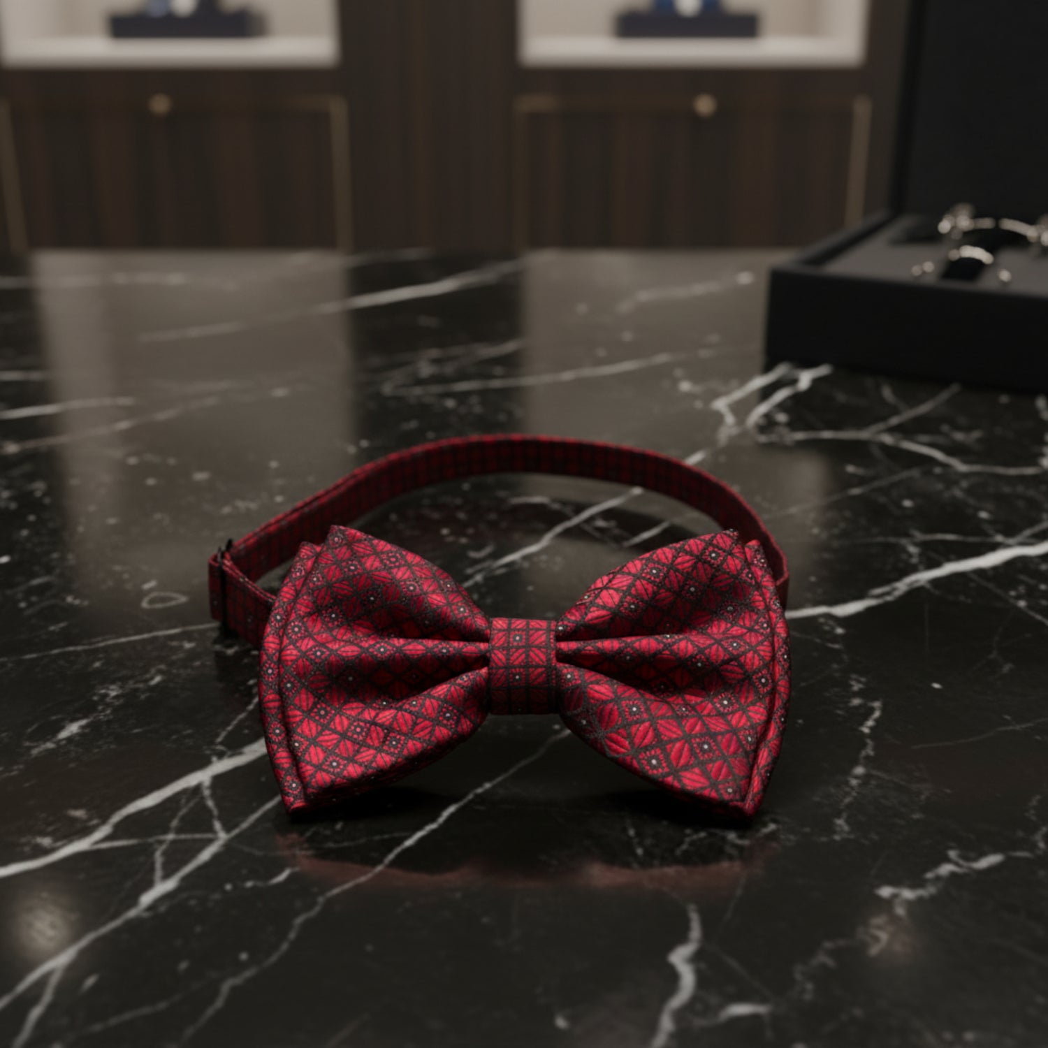 burgundy pre tied boys bow tie