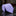 Rolled purple tie with blue polka dots on a marble surface