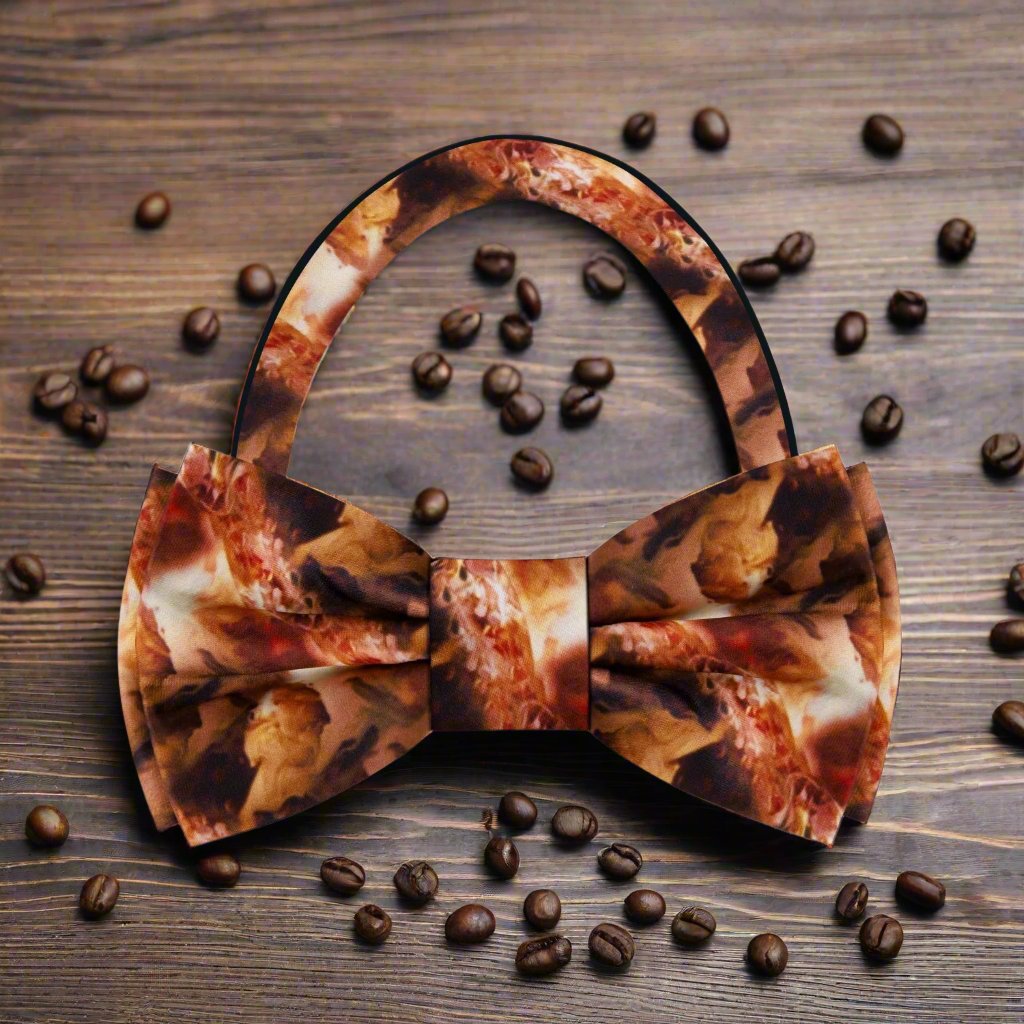 Shades of Brown Iced Coffee Bow Tie