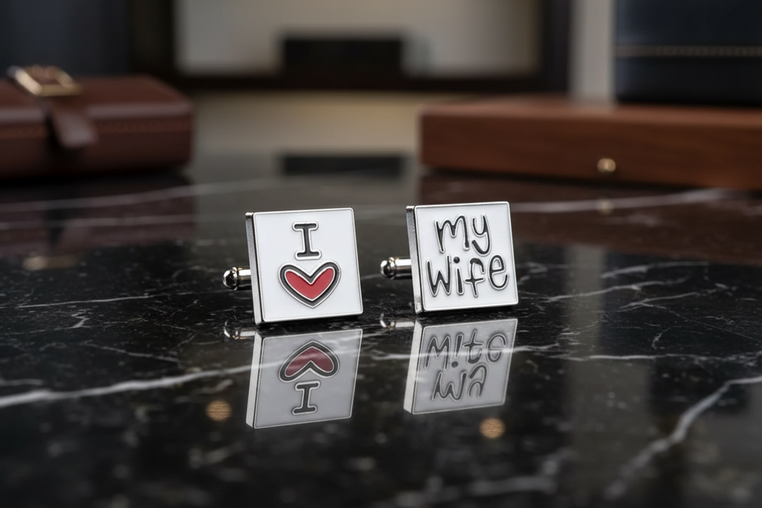 I love my wife cufflinks