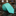 Turquoise tie with a subtle pattern on a white background