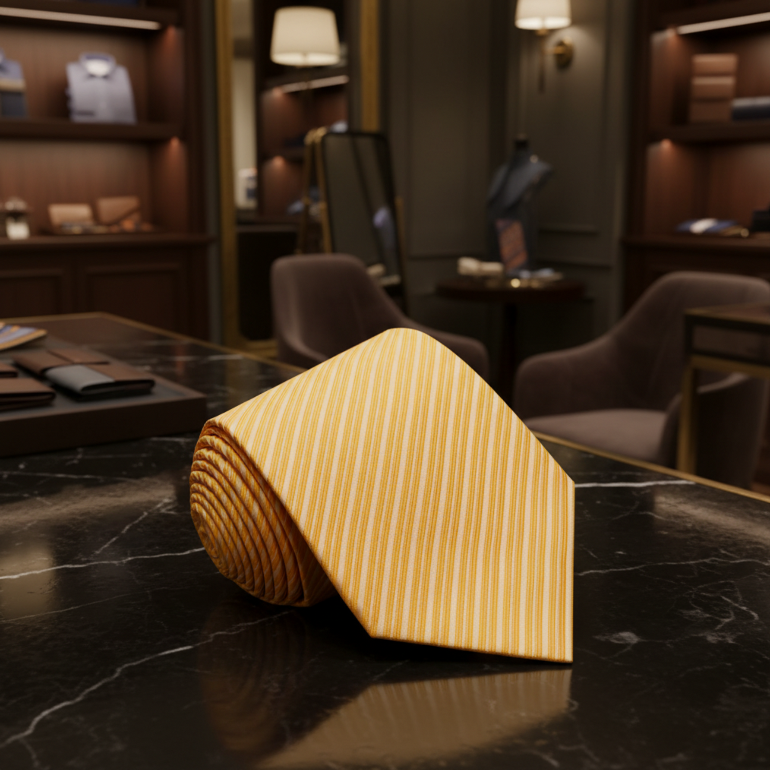 Yellow Stripe Tie