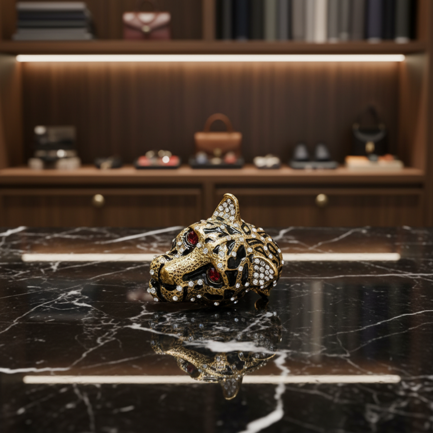 Gold Leopard Lapel Pin