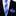 Thin Light Blue with Dark Blue, White Stripe Necktie and Square