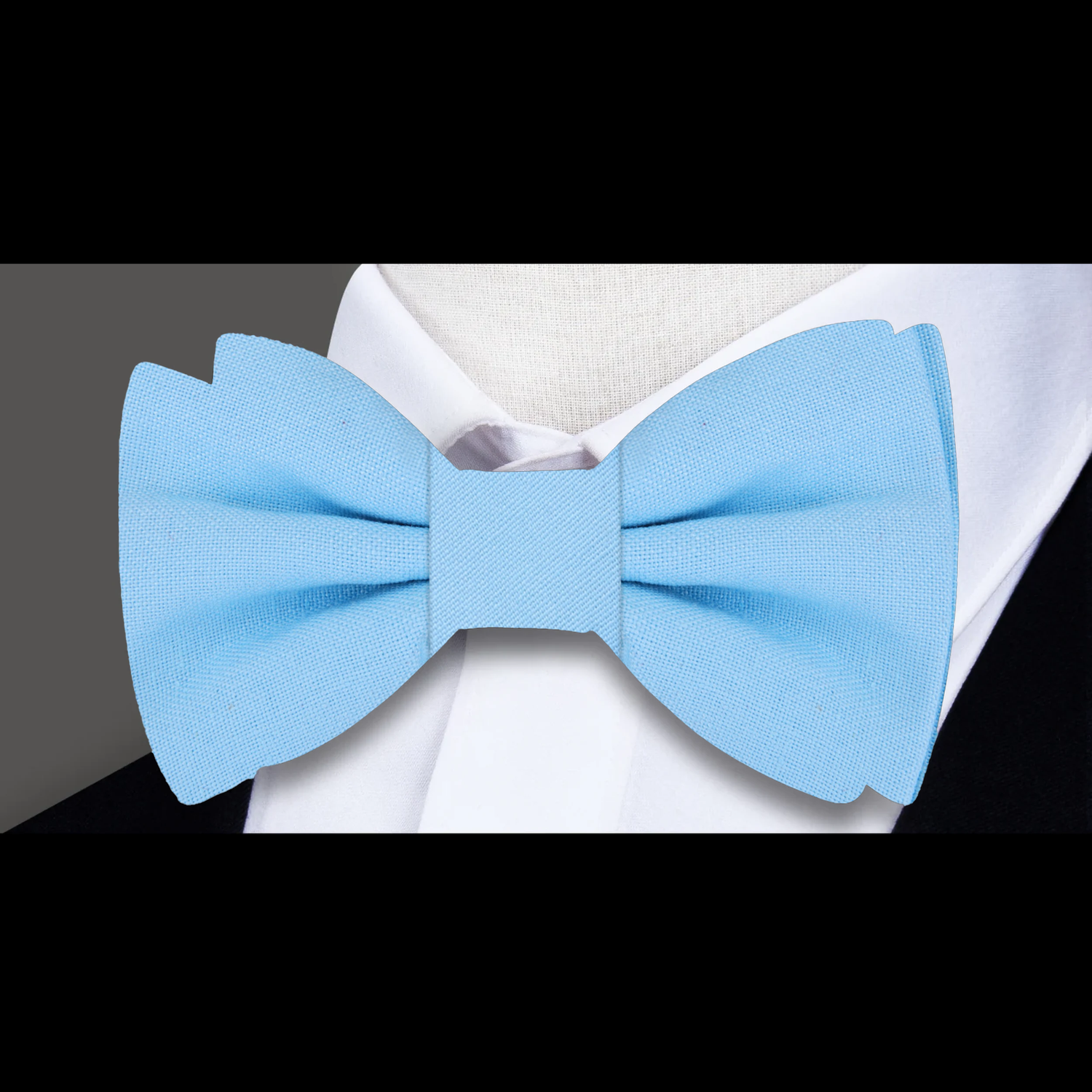 Light Blue Fresh Linen Bow Tie