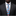 Man wearing a black suit with a white shirt and a blue floral tie against a black background