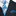 Blue, White Paisley necktie and Accenting Blue and Grey Triangles Square