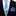 Thin Blue, White Paisley necktie and Accenting Blue and Grey Triangles Square