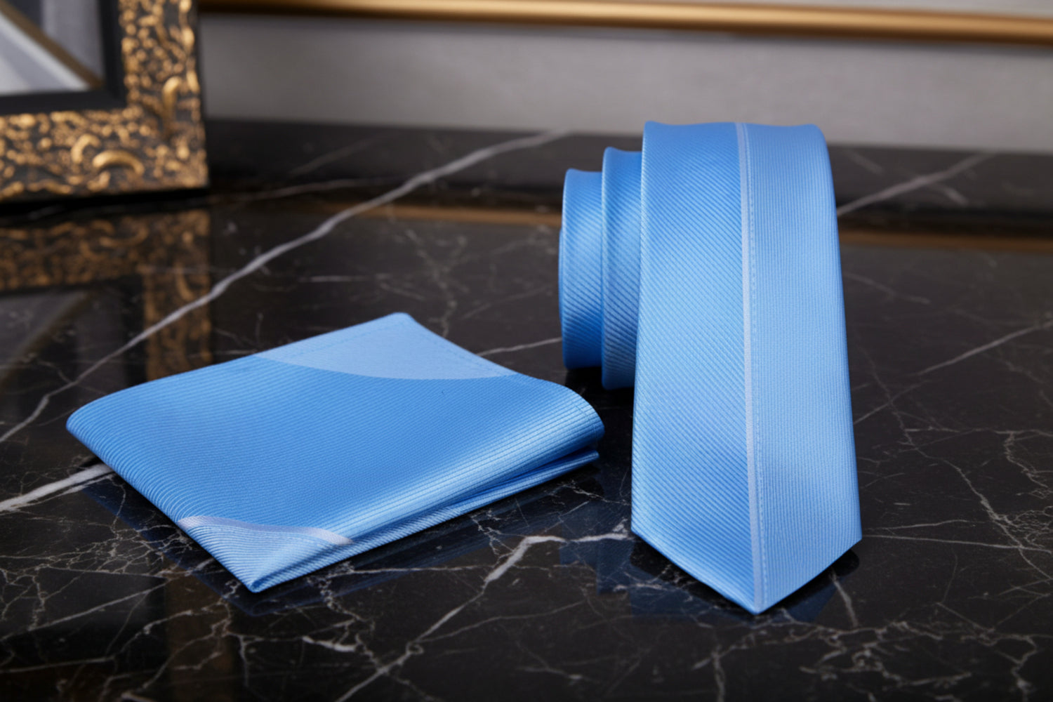 alt blue tie and square