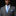 Light Blue Polka Dot Necktie and Matching Square on Man with Grey Suit