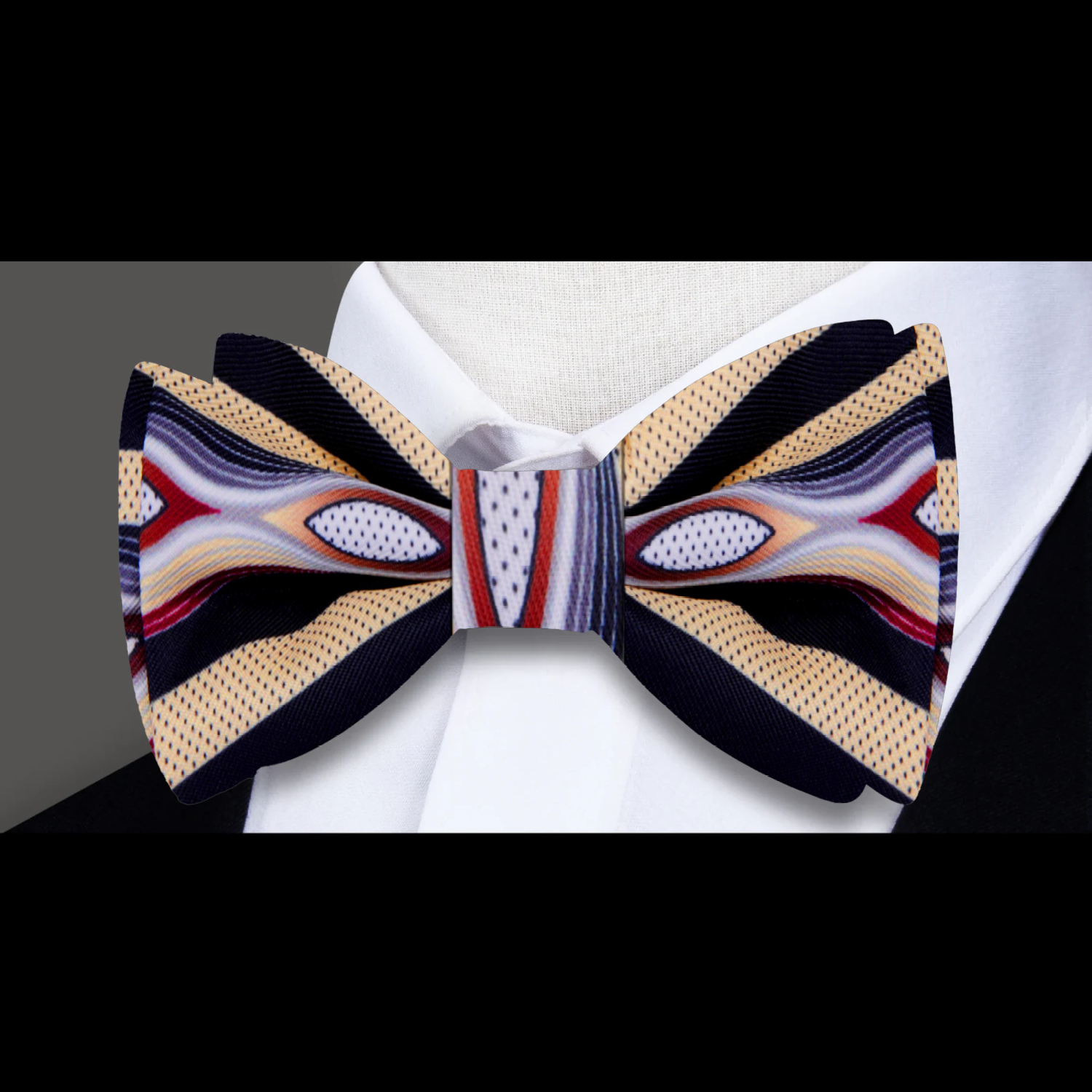 Light Brown Abstract Bow Tie