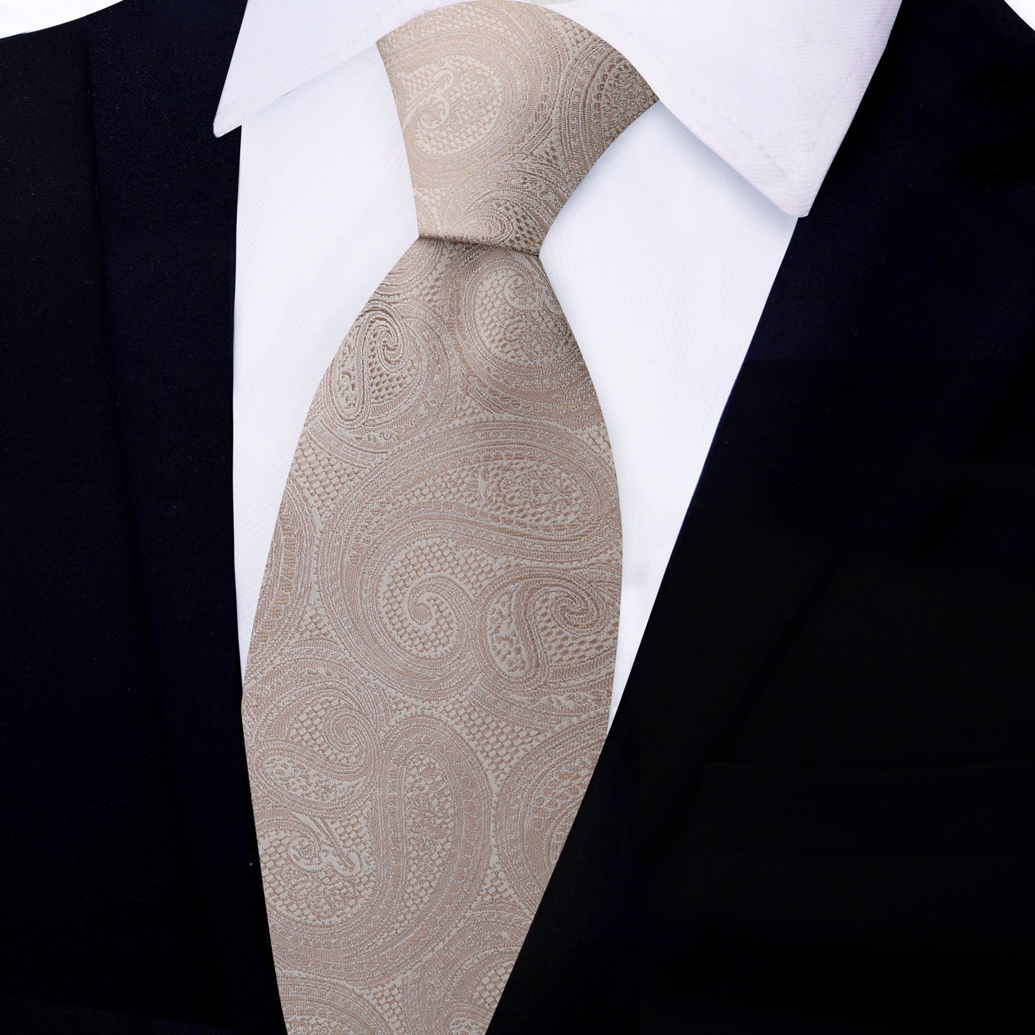 Light Brown Paisley Necktie