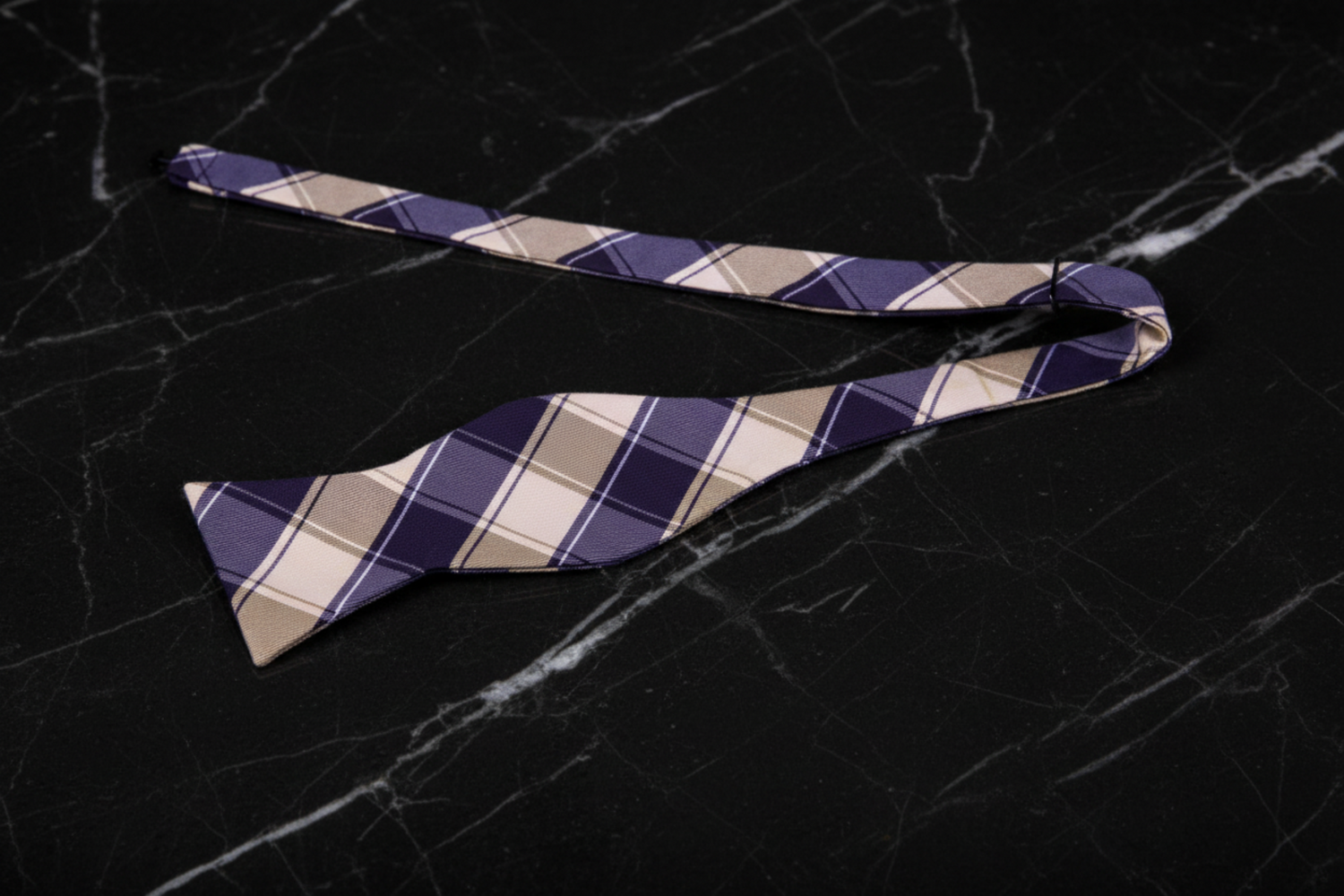 Brown Plaid Bow Tie