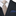 Close-up of a suit with a beige paisley tie and blue pocket square.