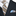 Brown, Blue Stripe Necktie and Accenting Square