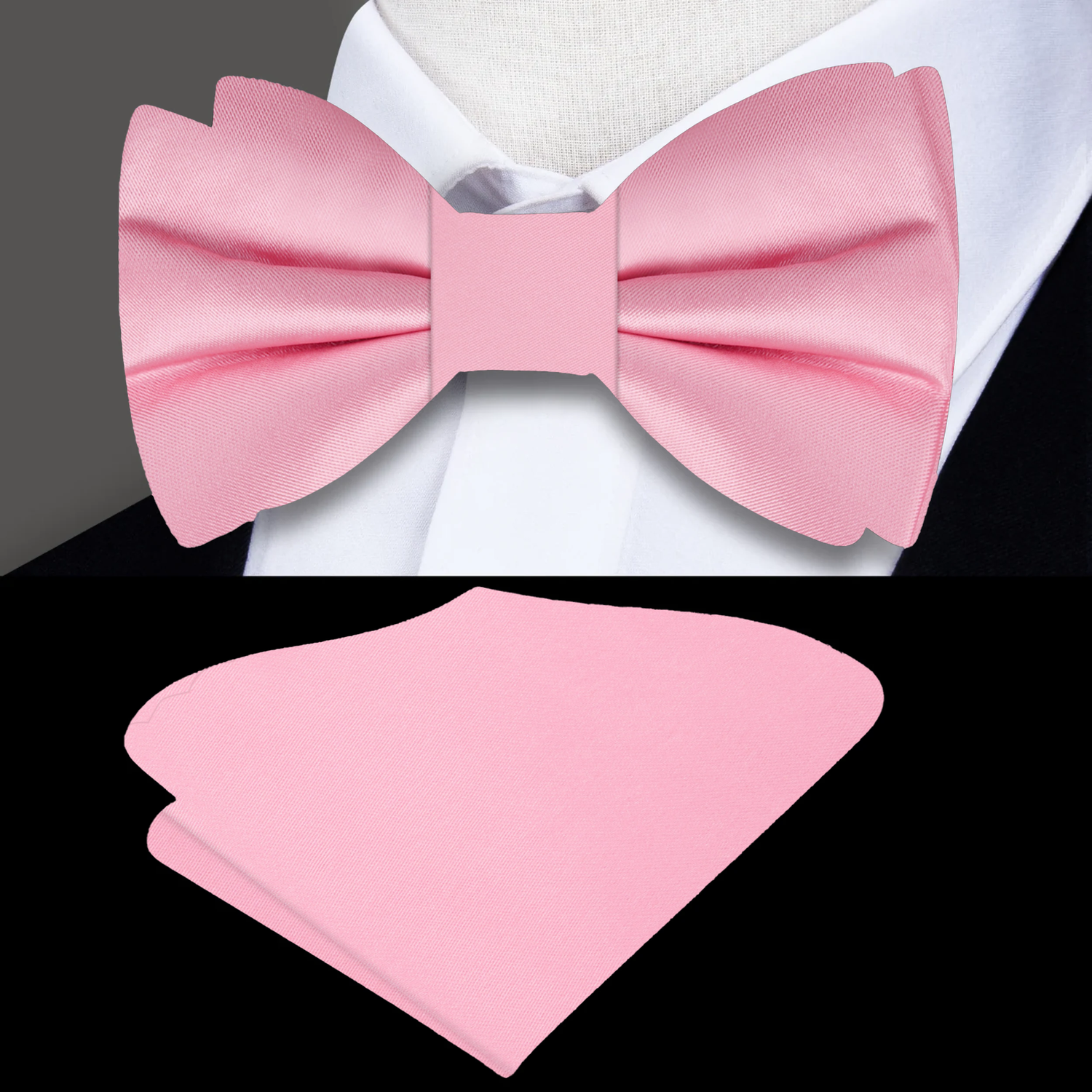 Kobi pink Bow Tie and Square