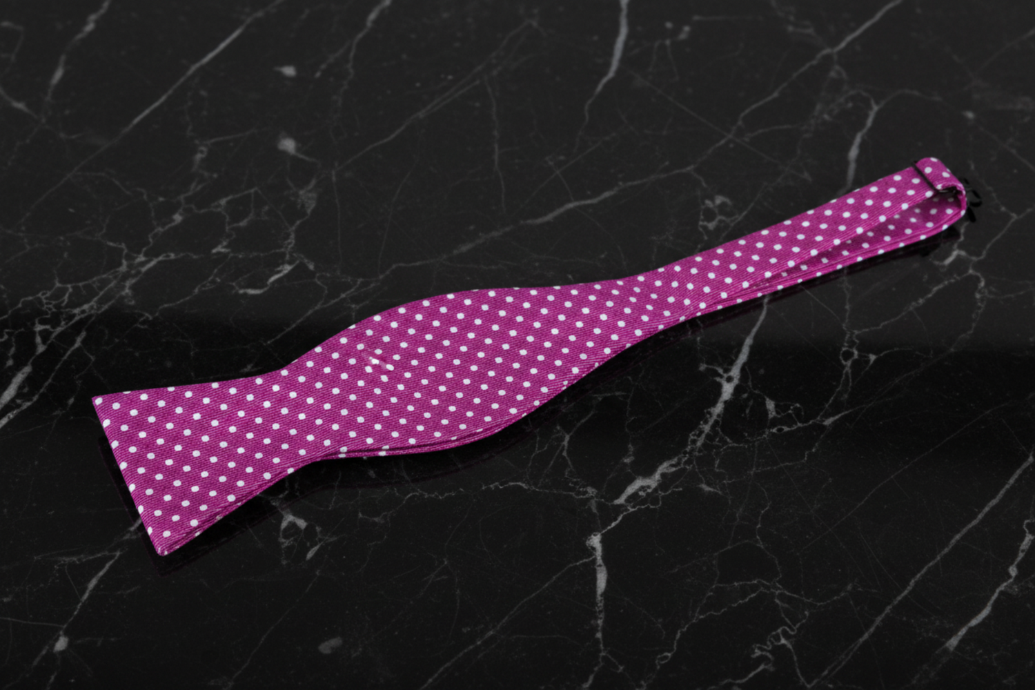 Plum Polka Bow Tie Self Tie