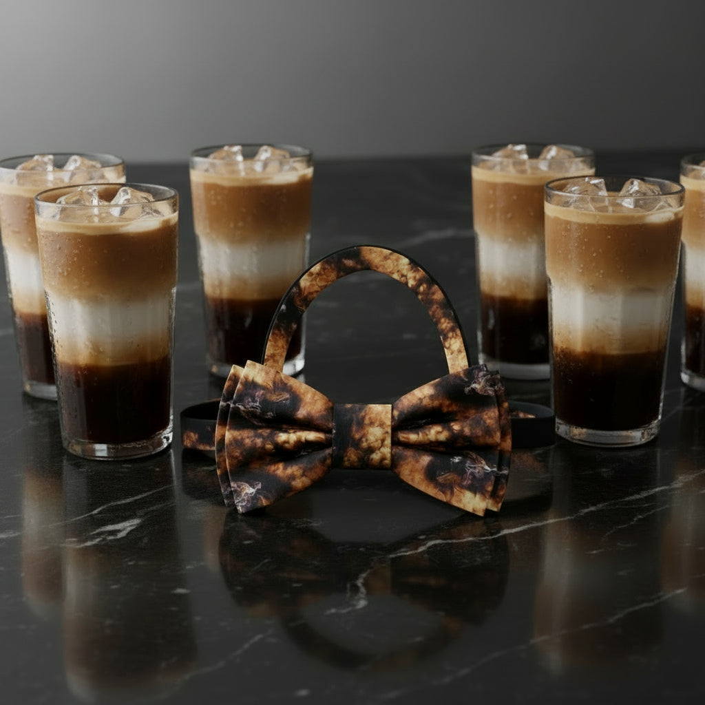 Pre Tied Shades of Brown Macchiato Bow tie