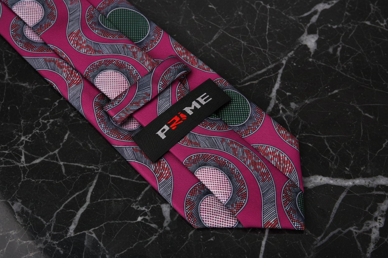 Dark Fuchsia Abstract Necktie keep