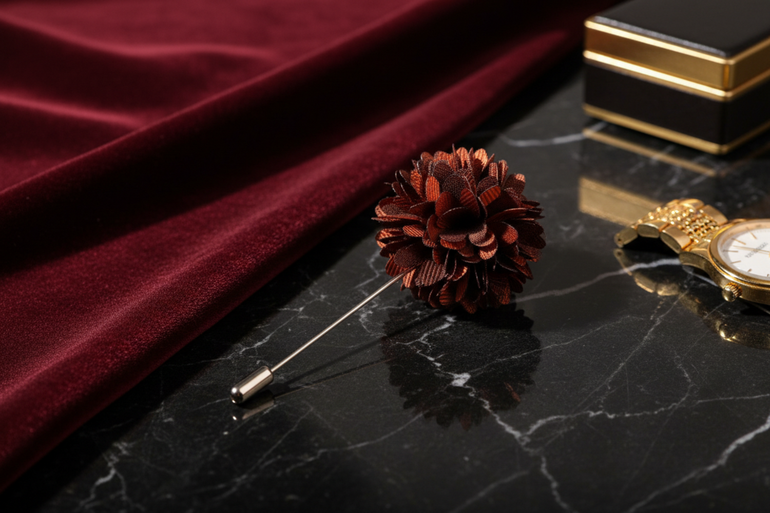 Mahogany Blossom Lapel Pin