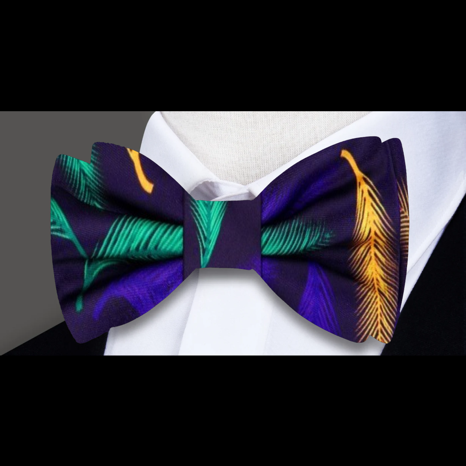 Palms Purple Tropical Bow Tie