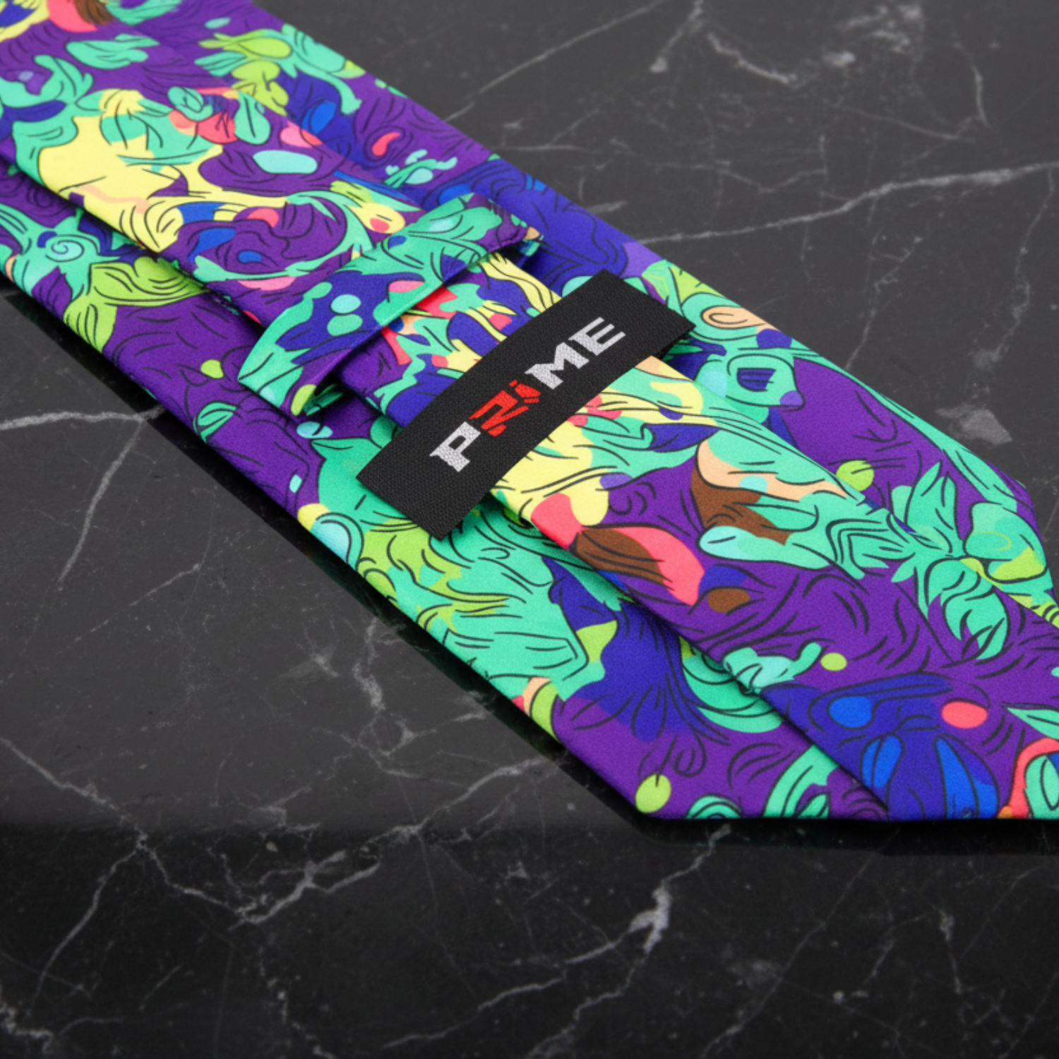 Purple, Green, Yellow, Blue Abstract Necktie Keep