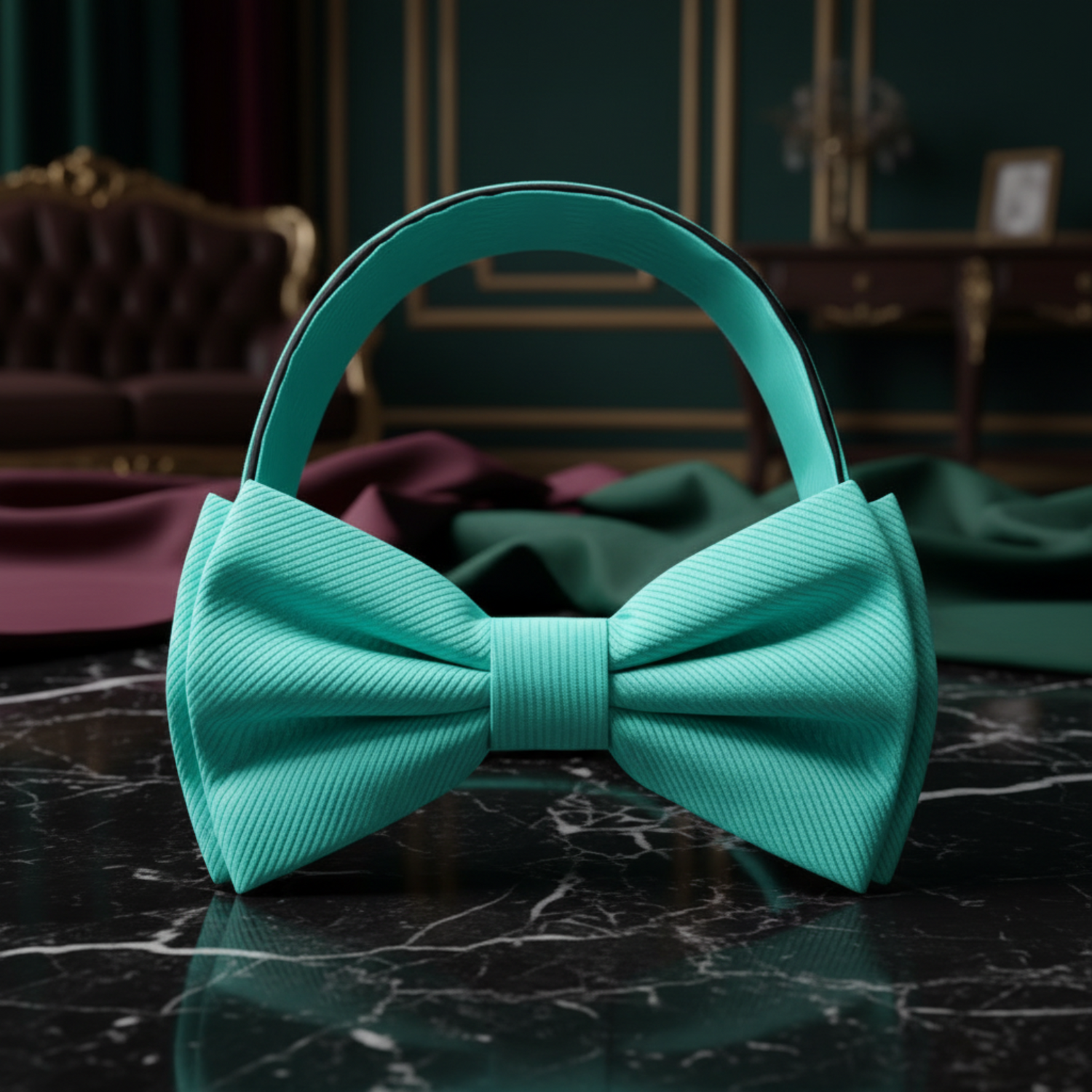 Mint Pre Tied Bow Tie