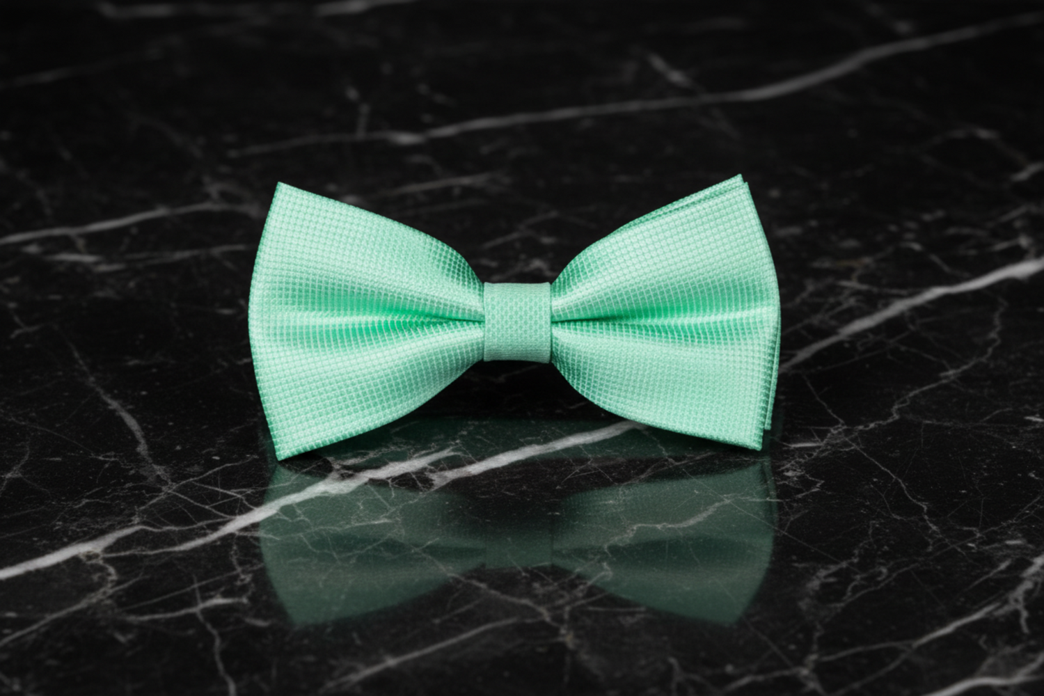 Solid Mint Blocks Bow Tie 