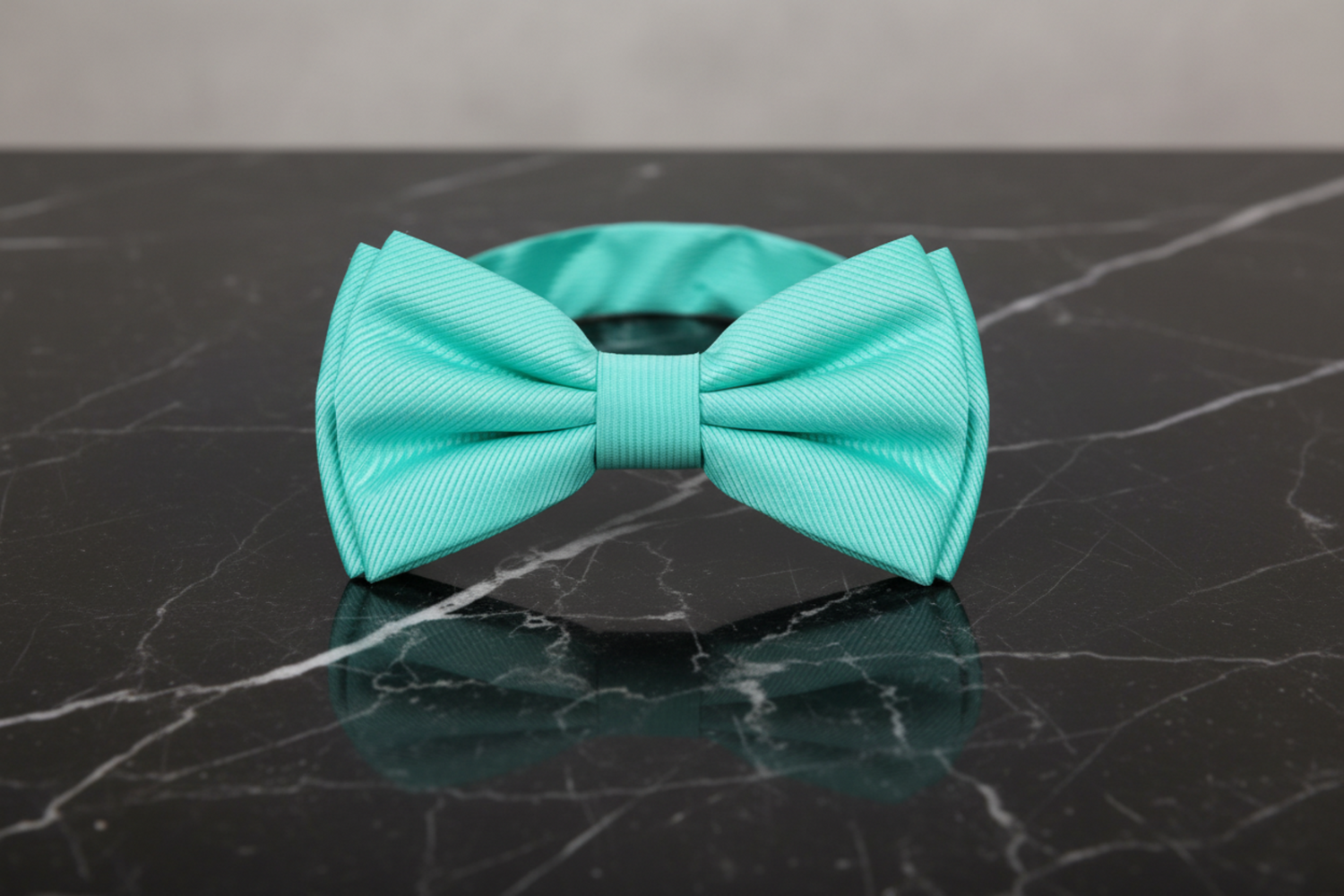 solid mint lined texture pre tied bow tie