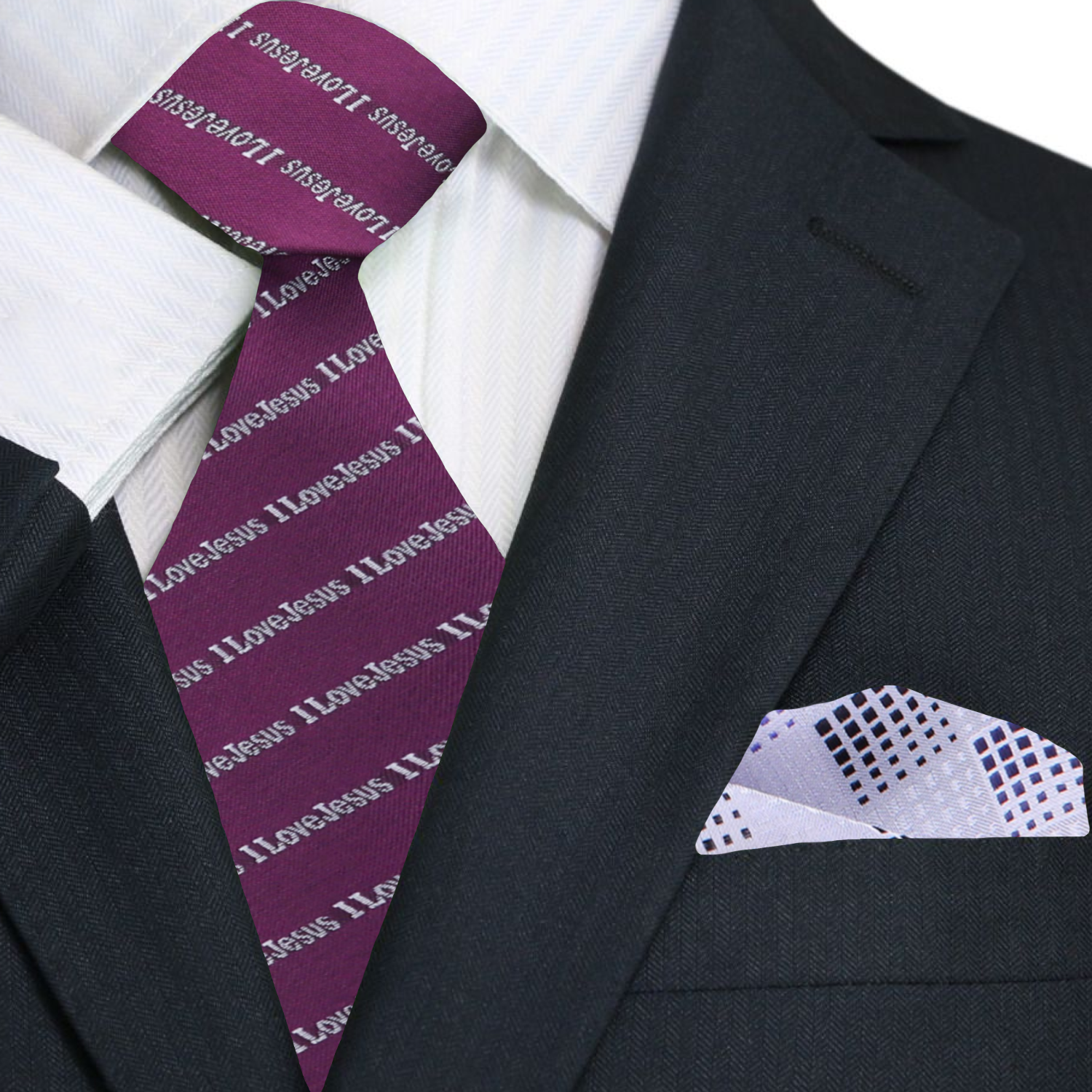 Mulberry "I Love Jesus" Necktie