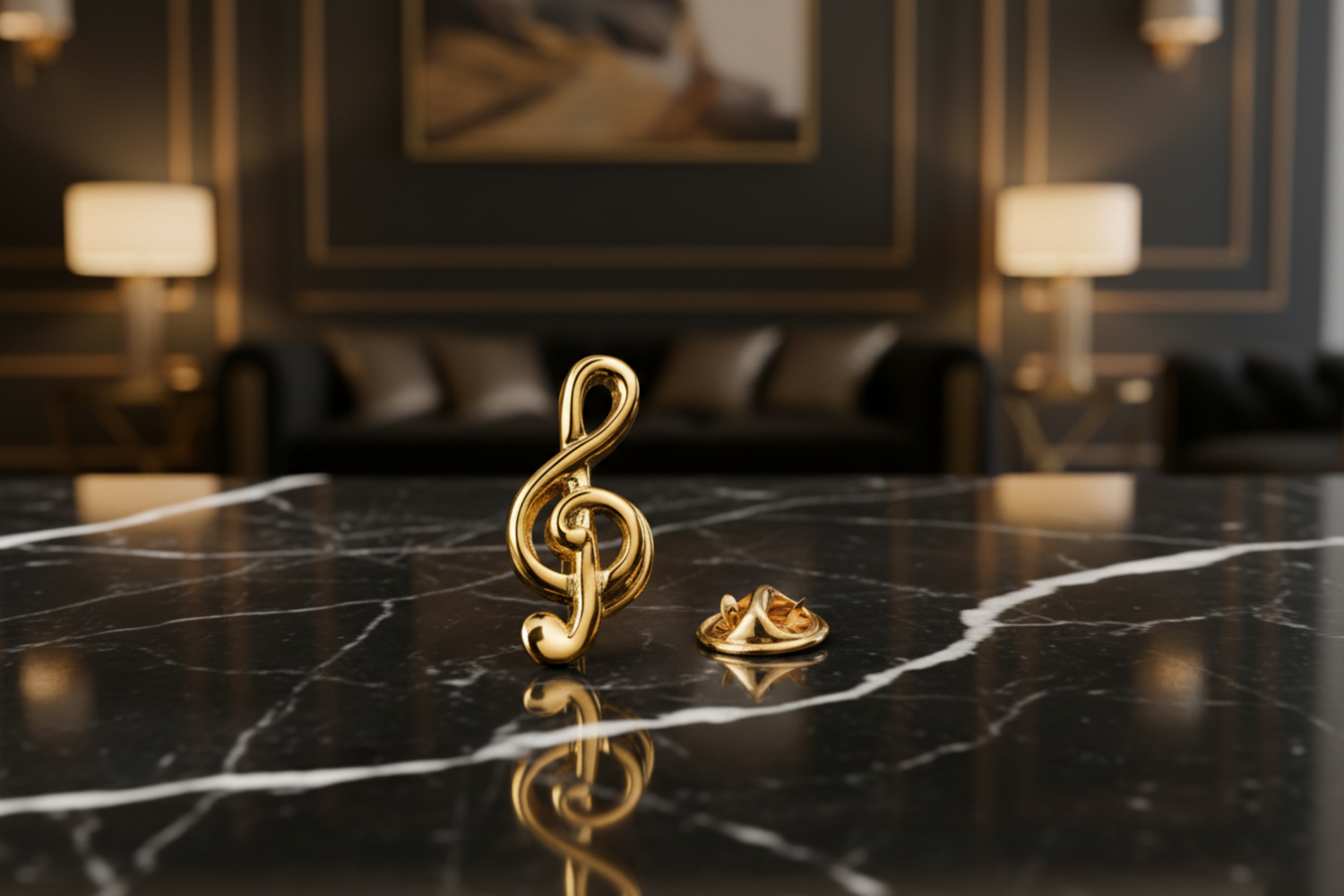 Small Music Lapel Pin View 1