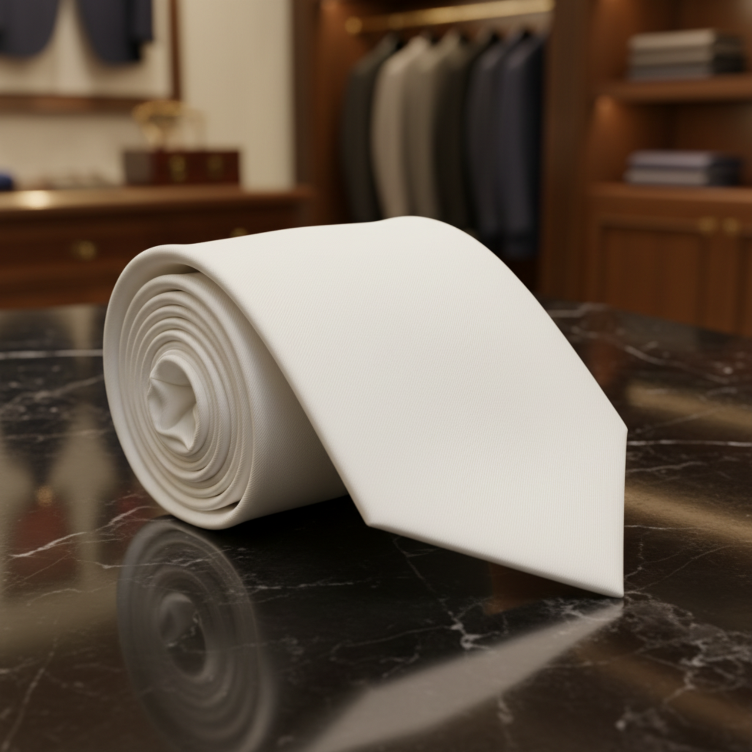 Ivory White Necktie  