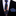 Thin Orange, Black, Blue Camouflage necktie and Blue Square