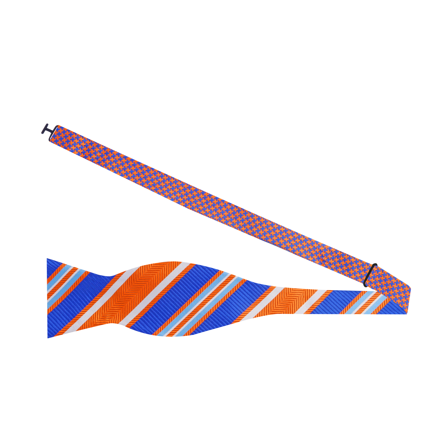 Double Sided Orange and Blue Bow Tie Self Tie