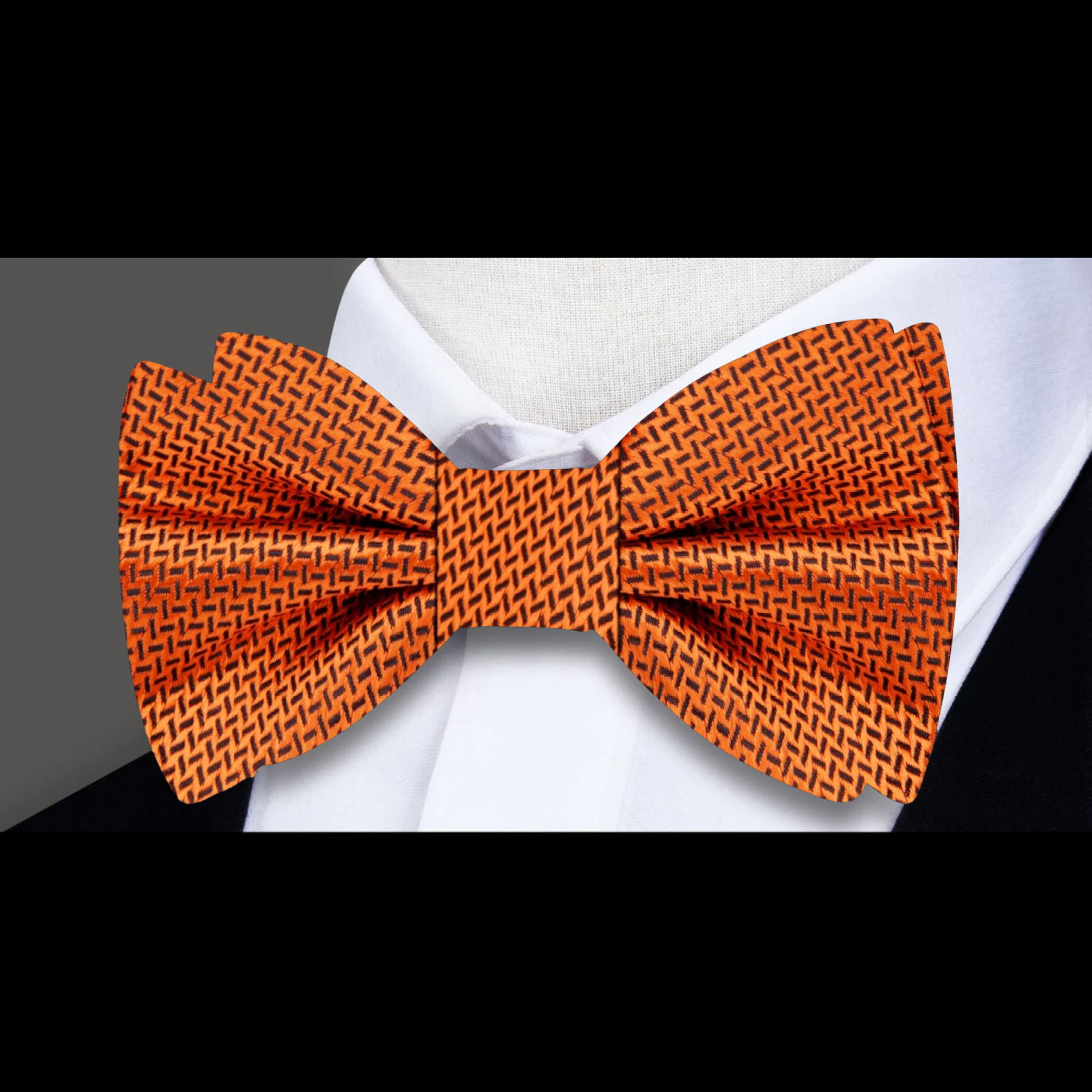 Orange Textured Bow Tie Main