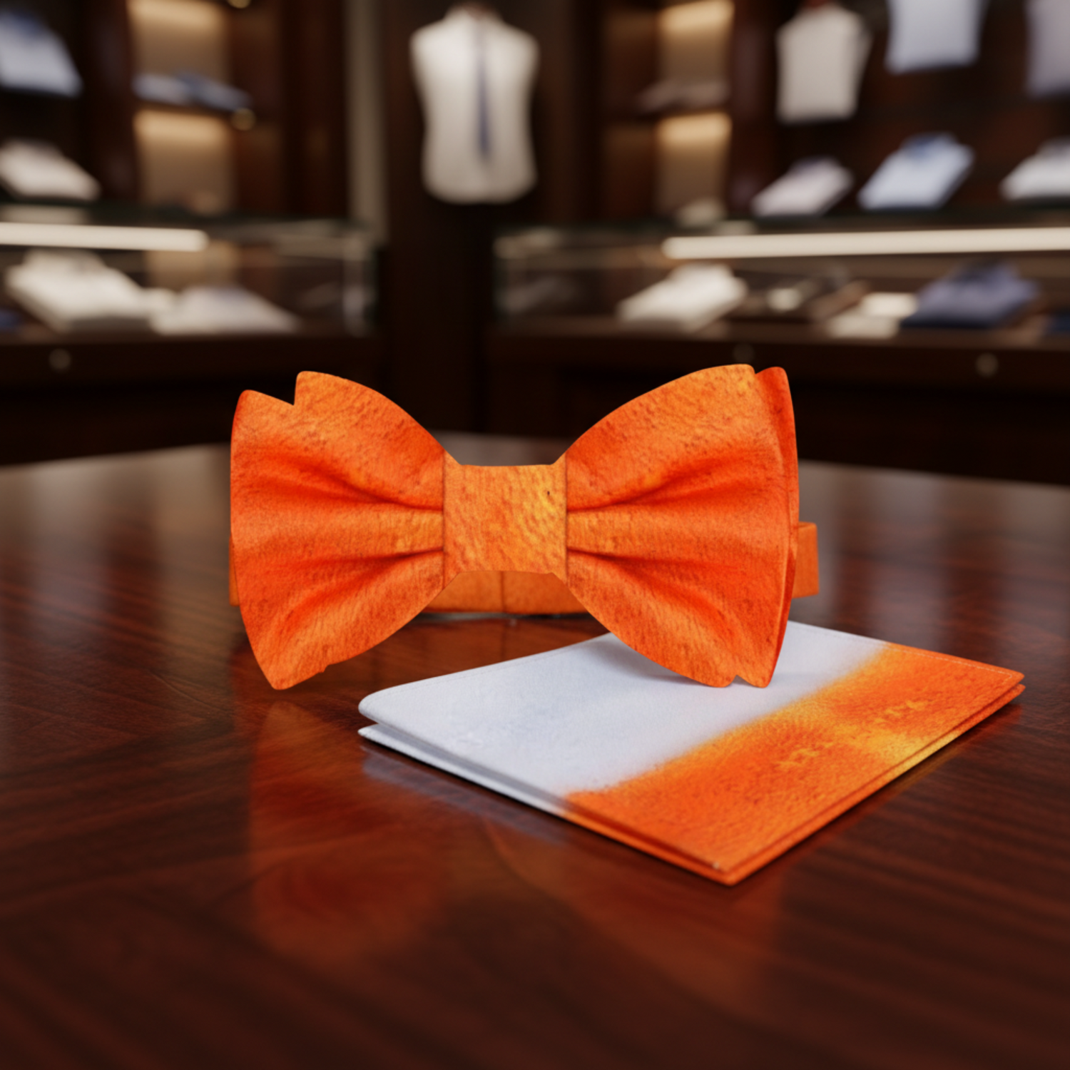 Golden Amber and White Fresh Draft Beer Bow Tie and Square