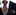 Orange, Black, Grey Abstract Tie and Matching Square