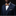 Man wearing a navy suit with an orange bow tie on a black background
