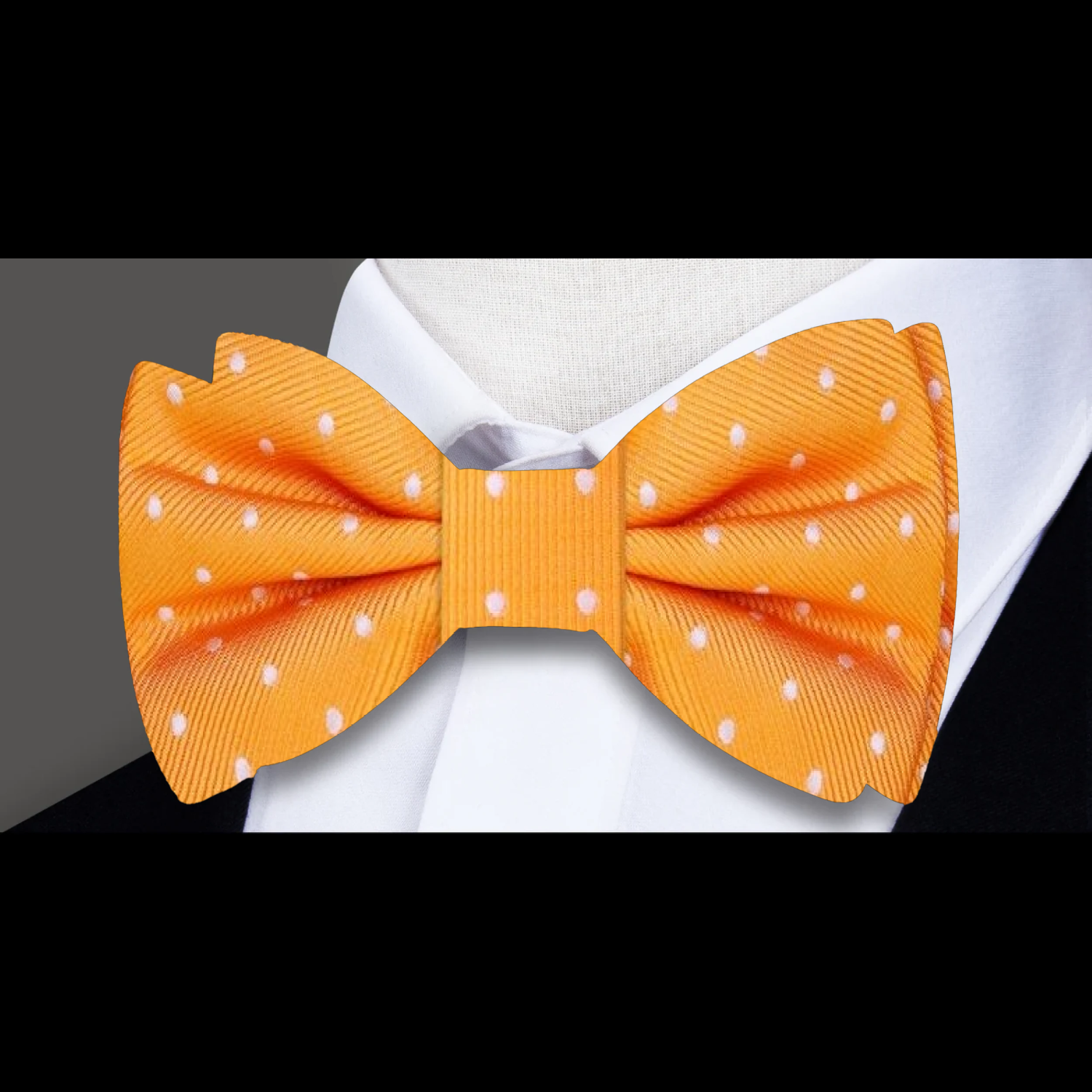 Tangerine, White Dot Bow
