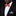 Man wearing a black suit with a white shirt and red polka dot bow tie on a black background