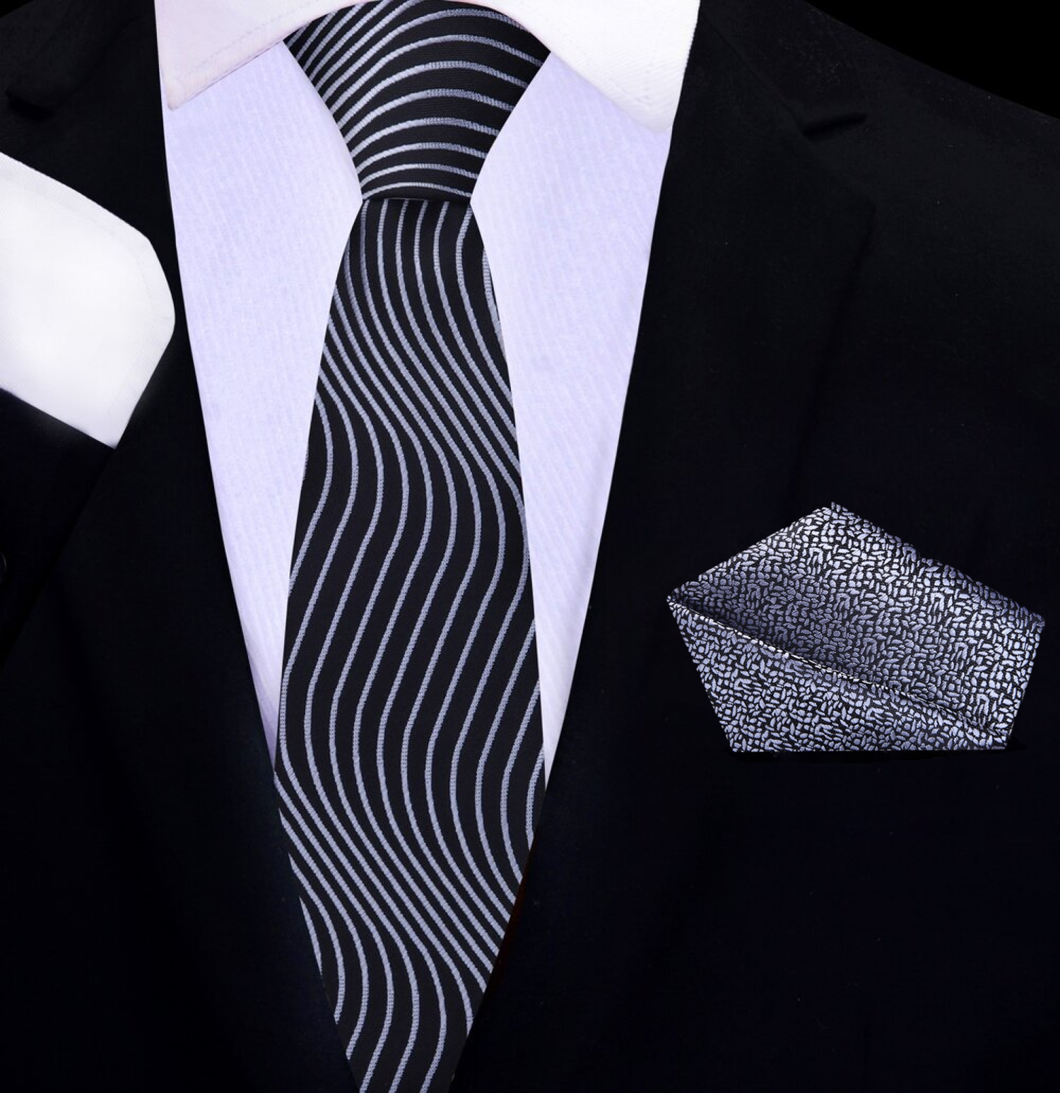 Thin Black, Grey Lines with Accenting Square