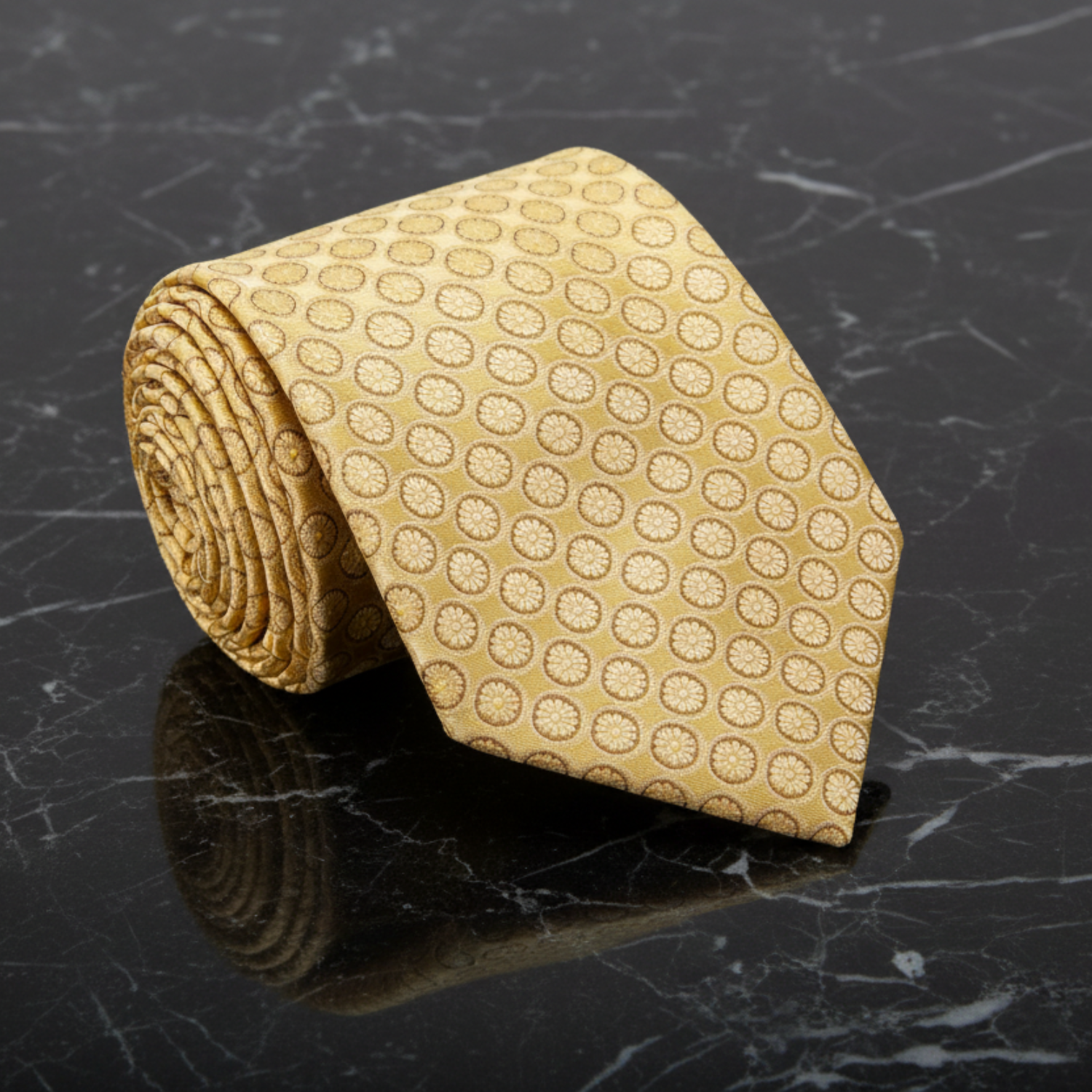 Pale Gold and Brown Bursts Tie 