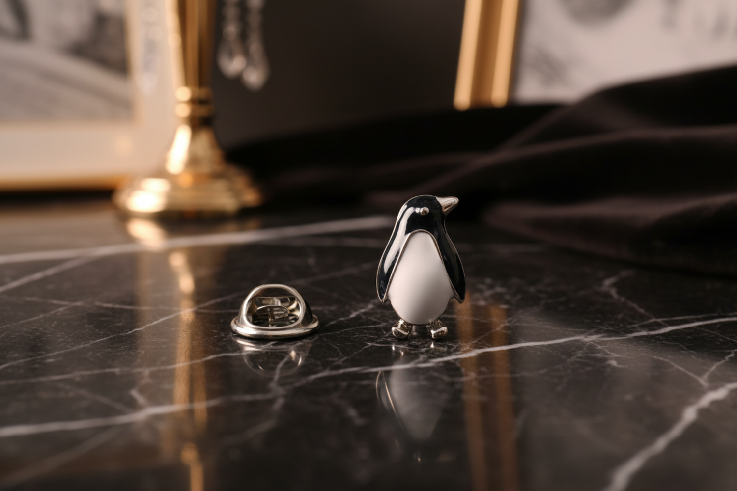 a penguin lapel pin
