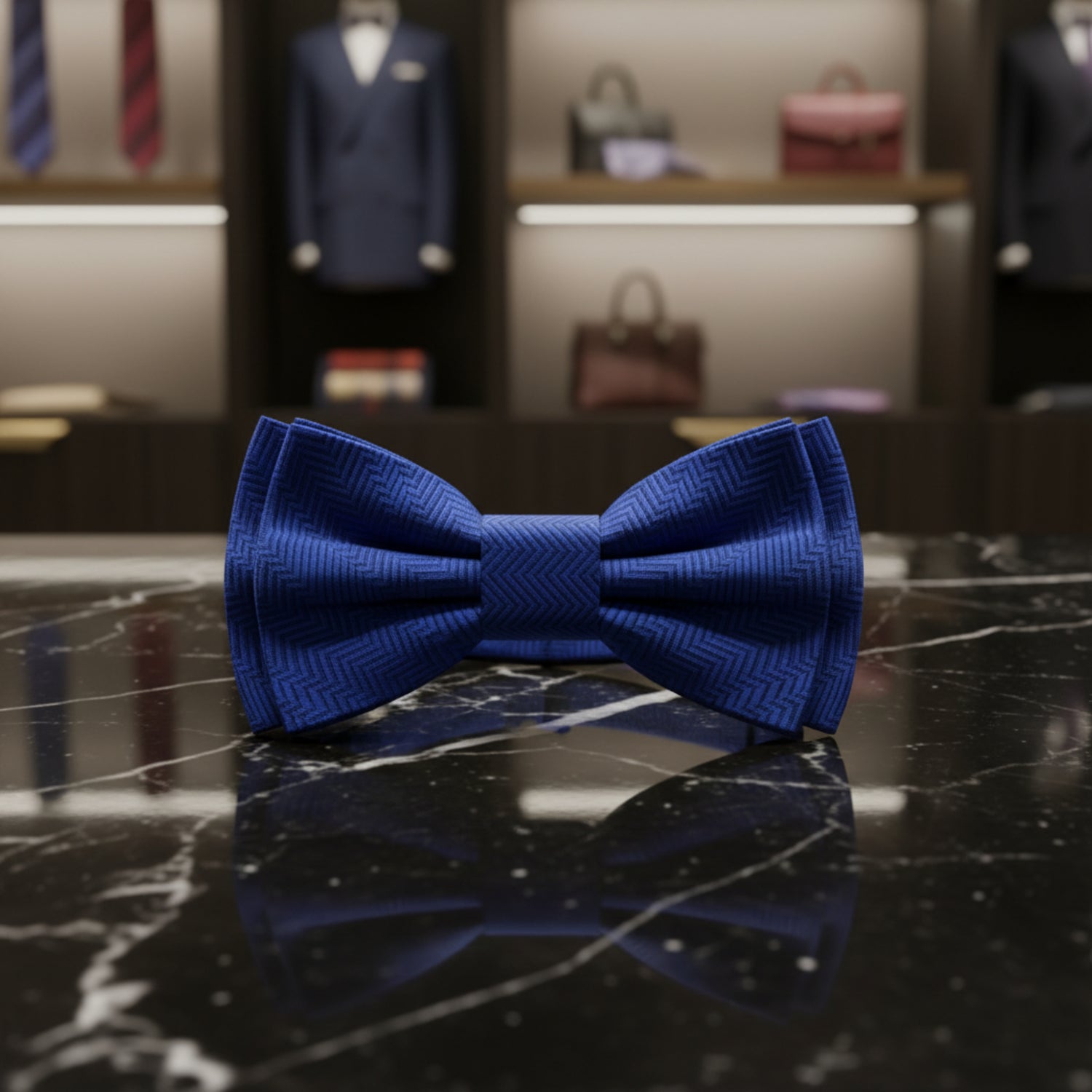 blue bow tie