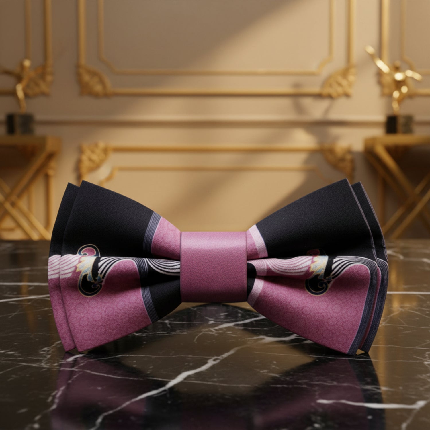 Pink Pre Tied Bow Tie