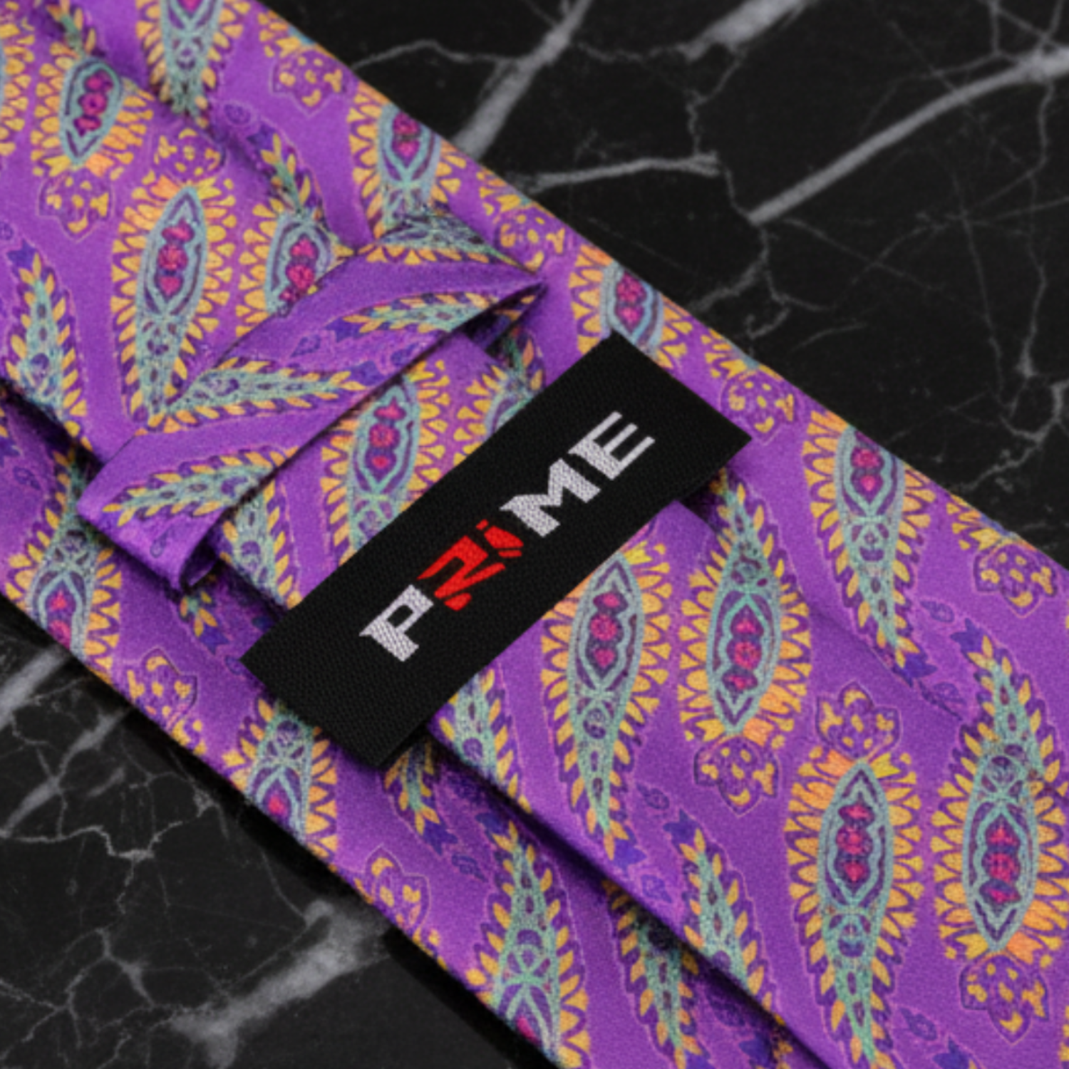 Pink, Orange, Green and Purple paisley Tie Keep