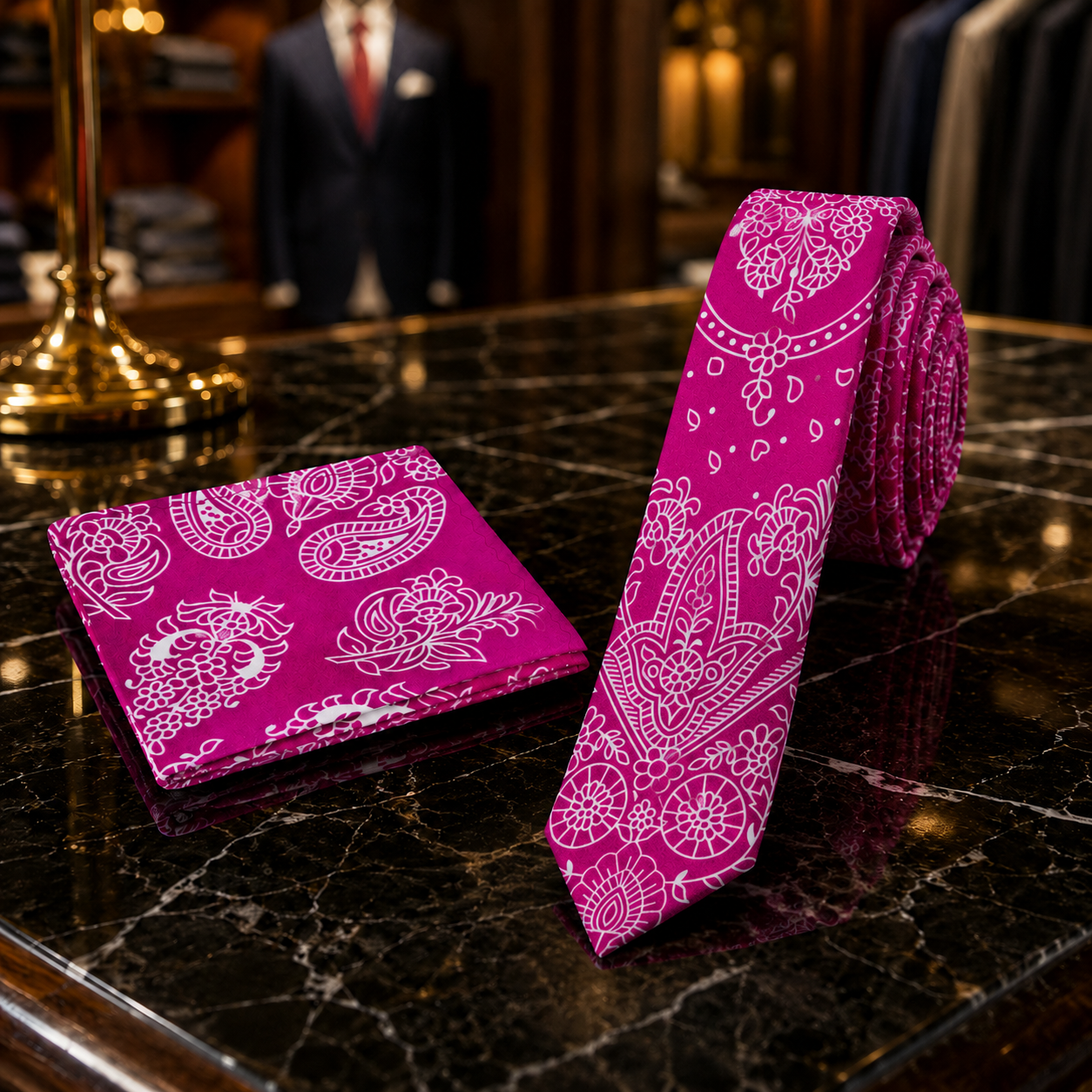 Bandana Paisley Necktie & Square | Classic Americana Style